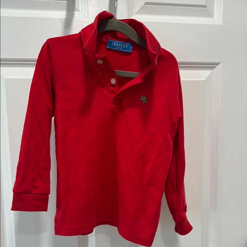 J. Bailey Bailey boys 4T long sleeve red polo never worn